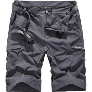 Mens Hiking Cargo Shorts Quick Dry Stretch Outdoor Lightweight Summer Pockets